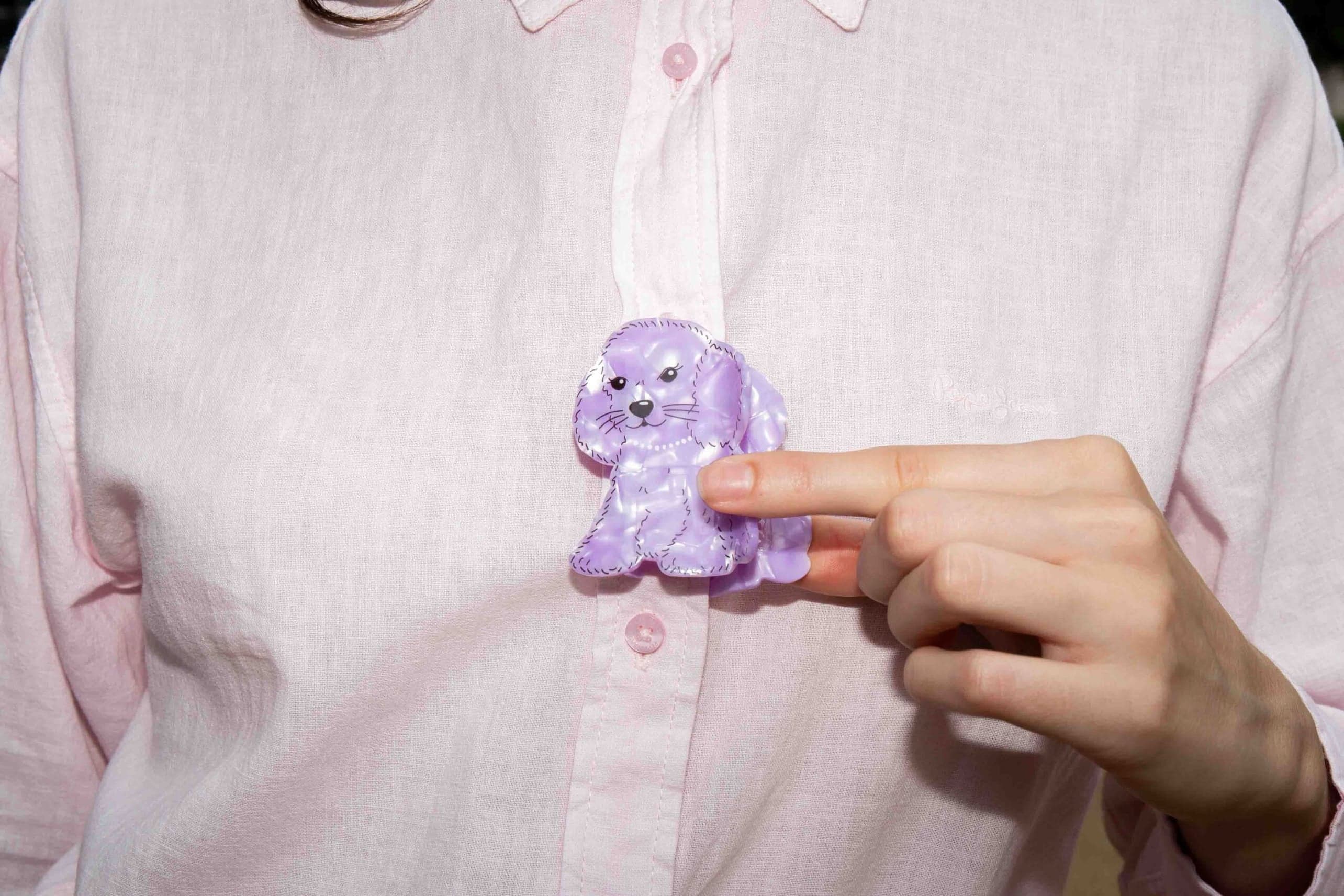 Snack Socks Purple Dog Hair Claw view 3