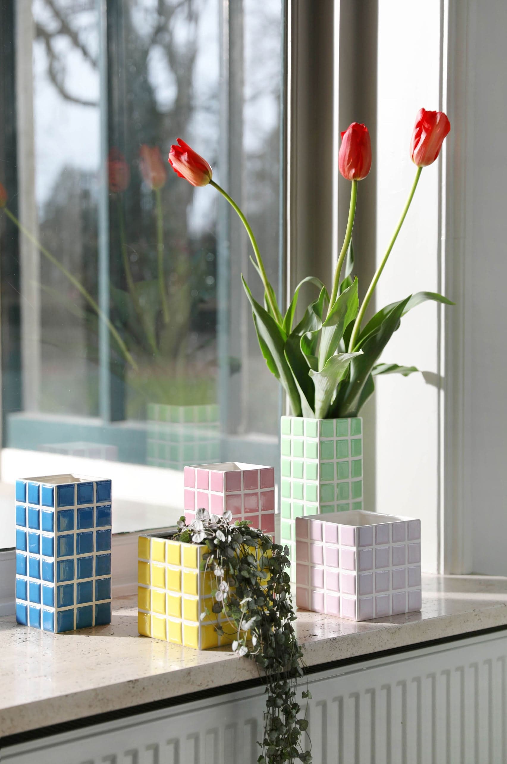 Tessel & Co. Tiled Planter view 3