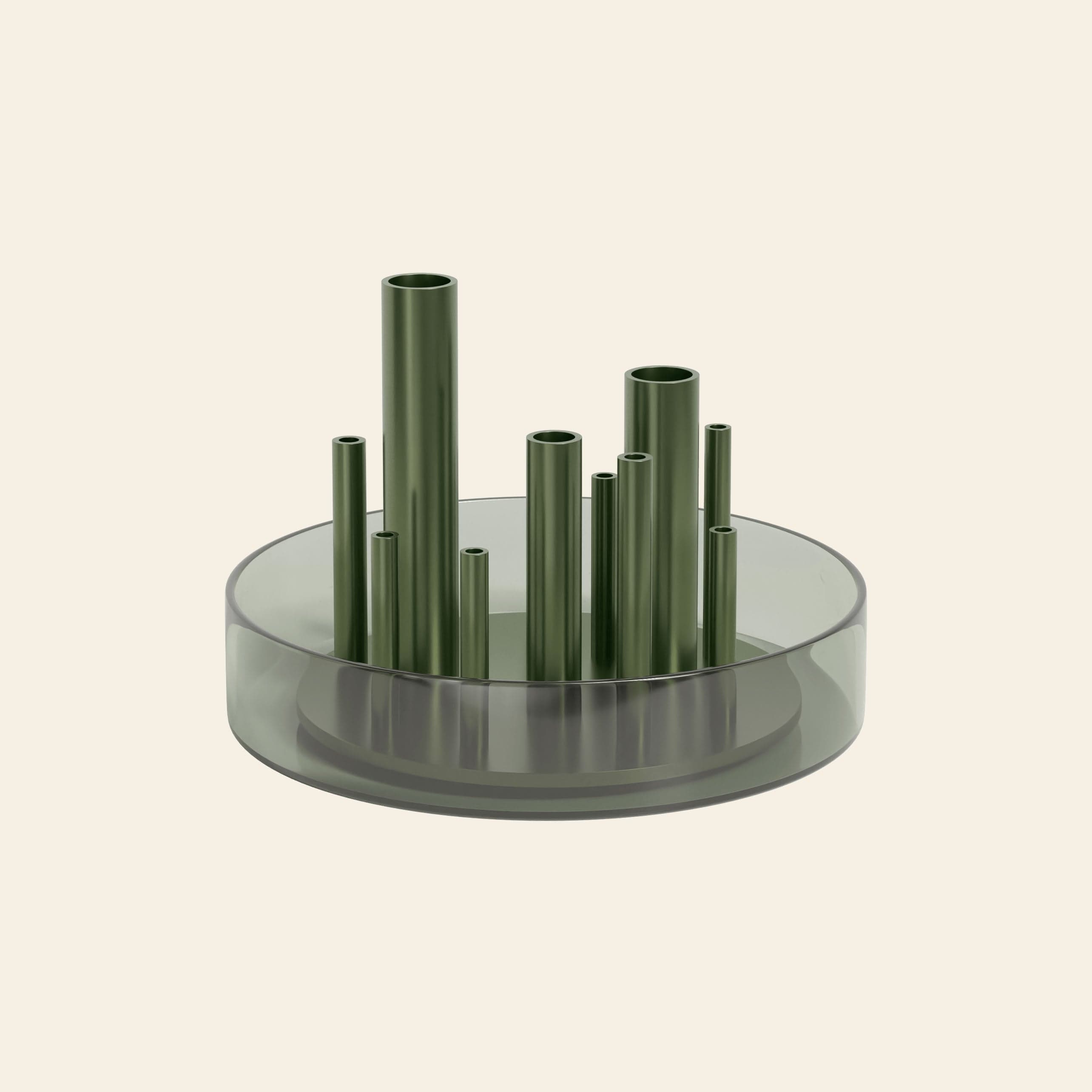 Norrform Ikeru Low Vase - Forest Green — Default
