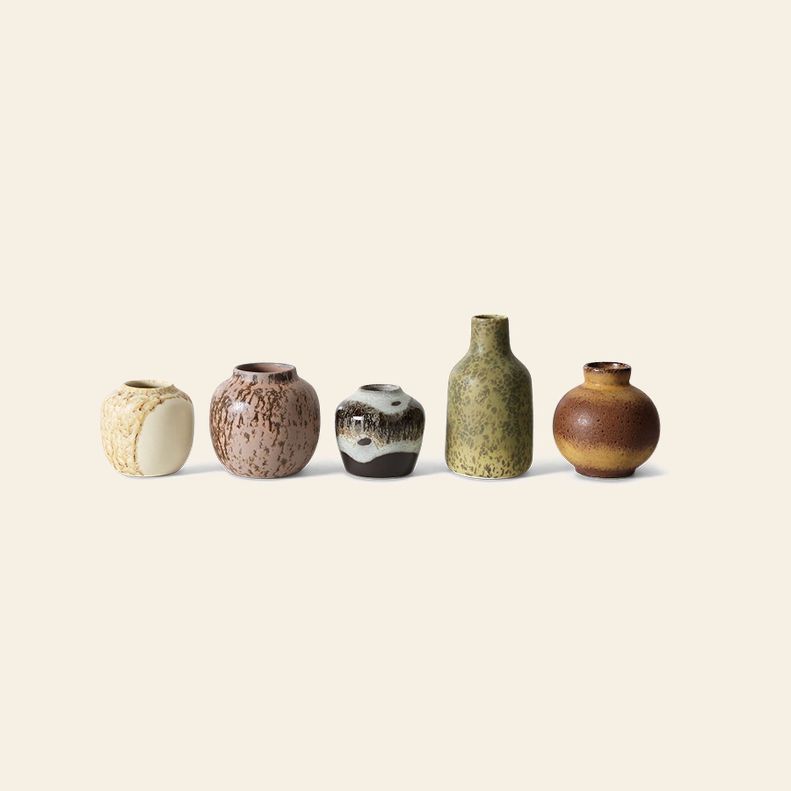 Era Living 70s Ceramics: Small Vases, Set of 5 - Pursuit — Default
