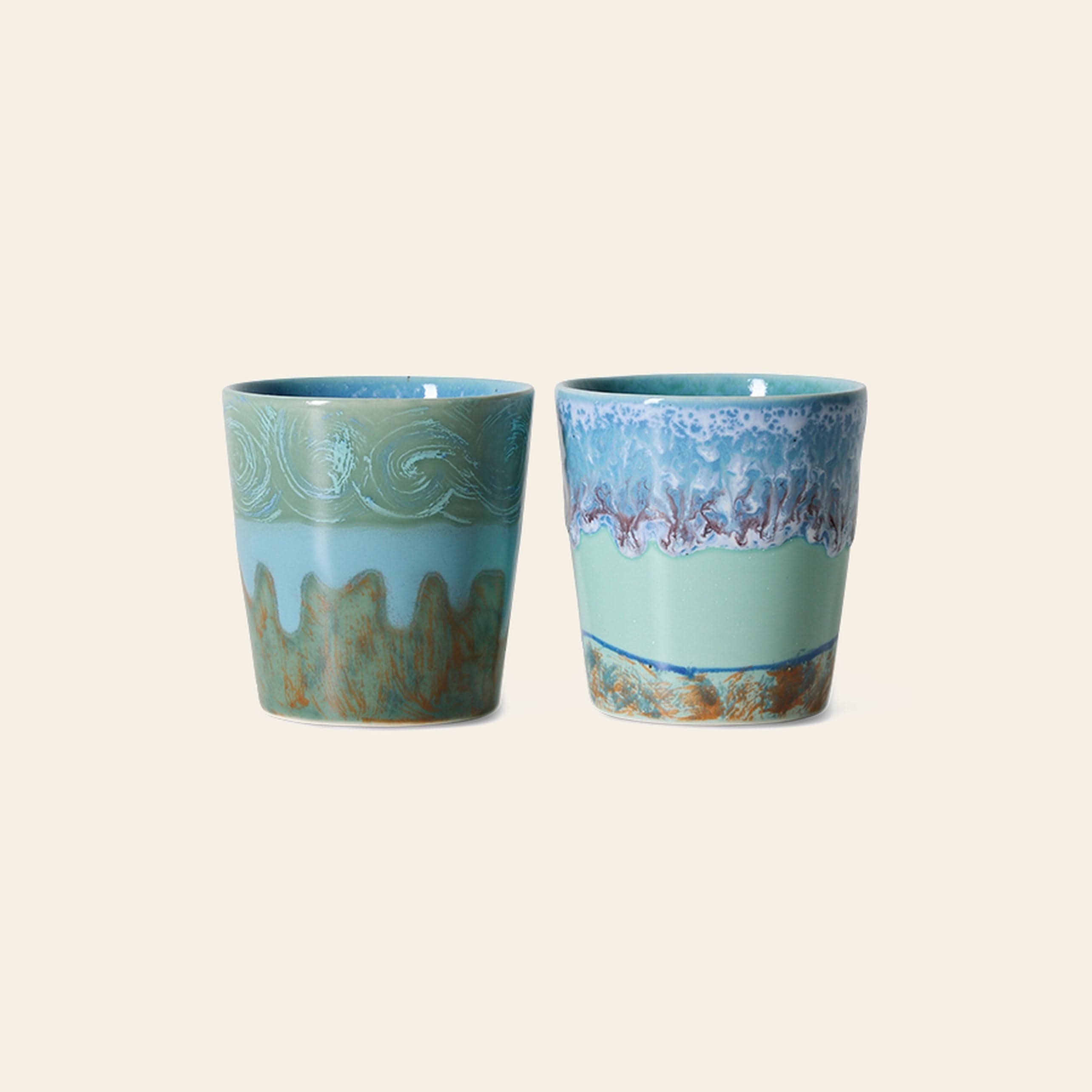 Era Living 70s Ceramics: Van Gogh Coffee Mugs, Set of 2 — Self Portrait