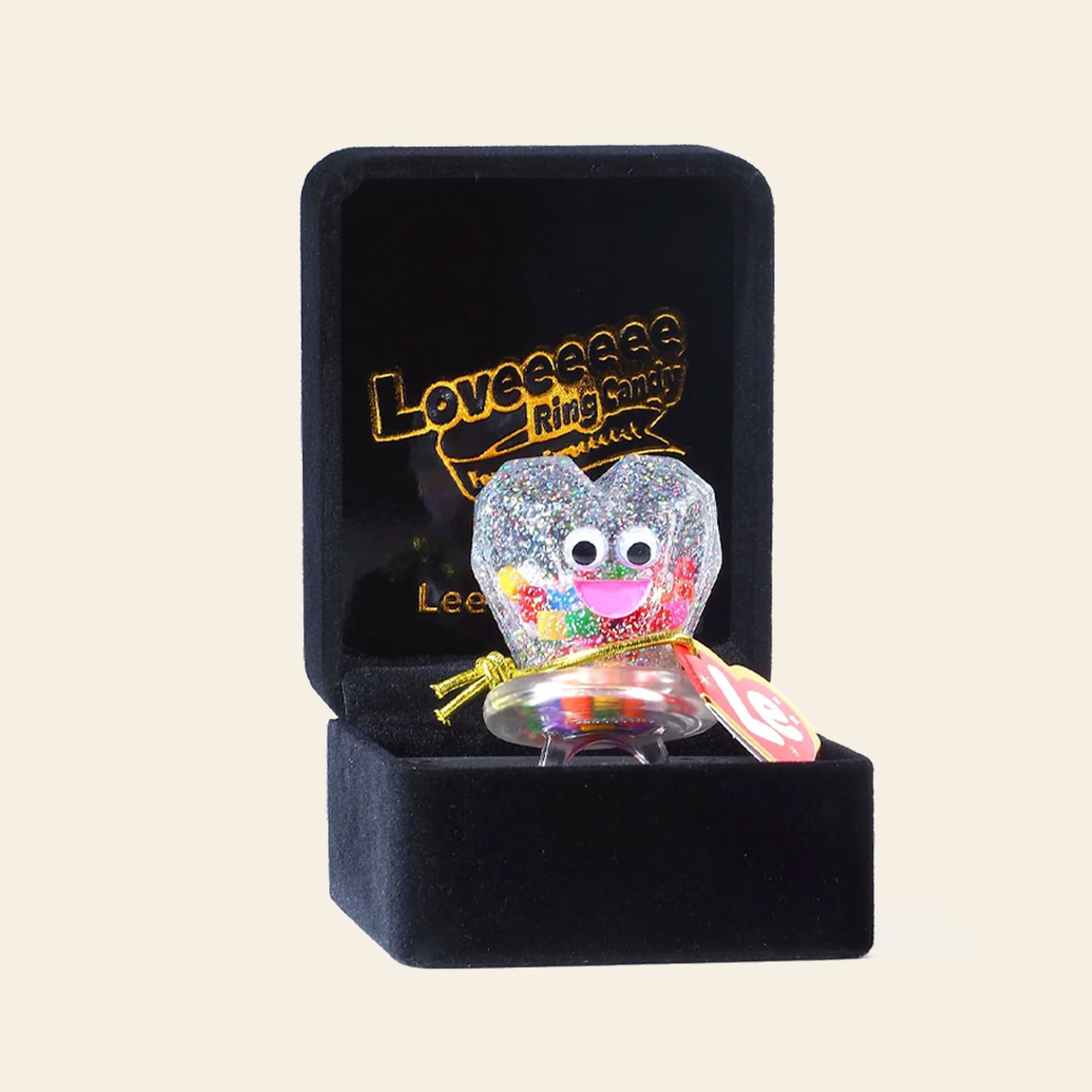 Wondertoy Love Candy Ring - Forever Love Clear Glitter — Default