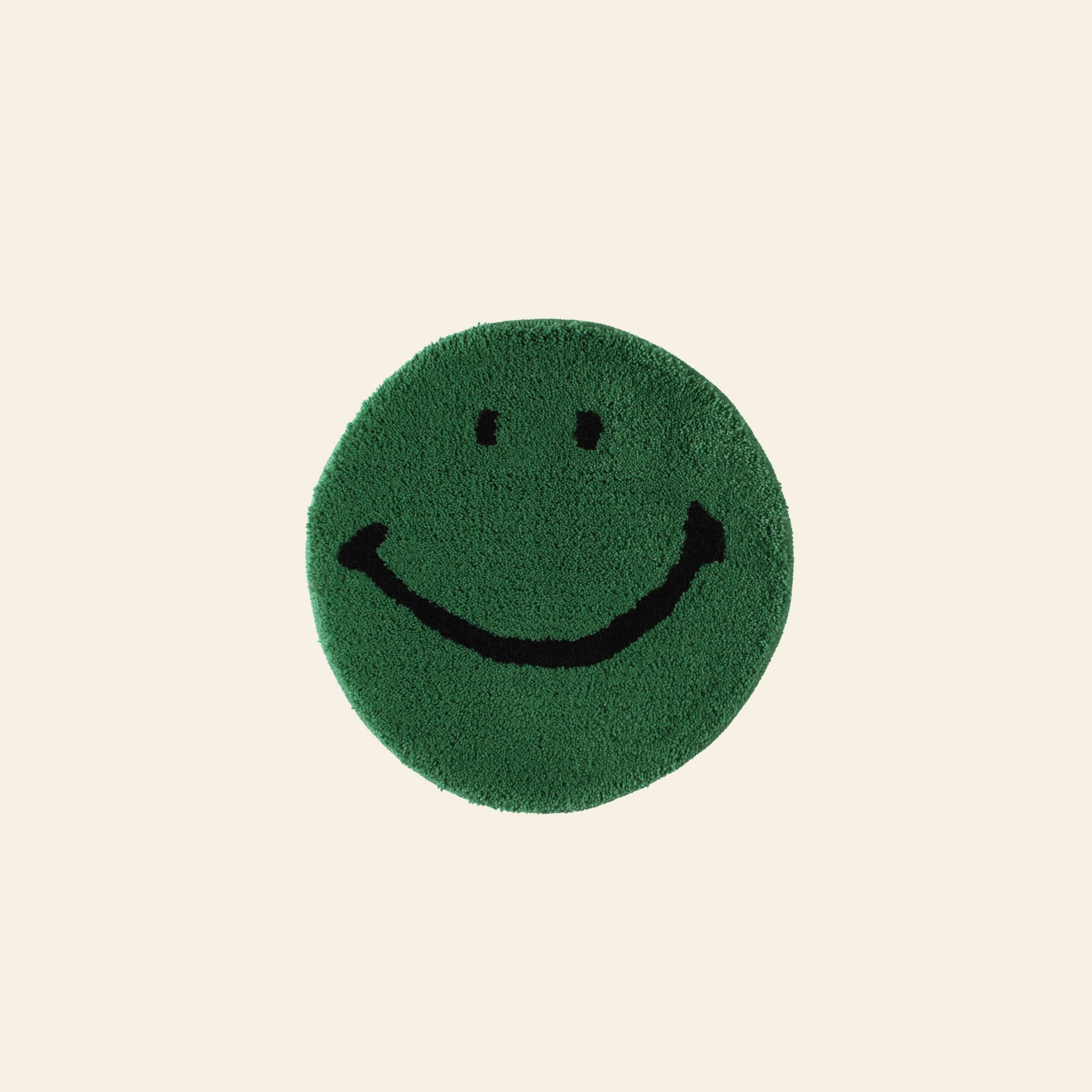 Loomworks Original Smiley Face Chair Rug — Green