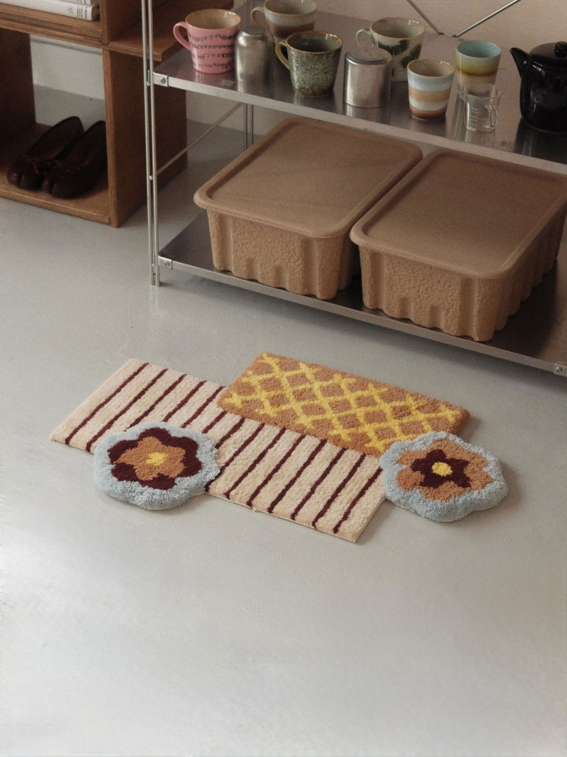 Everyday Form Deconstructed: Flower Rug — Blue